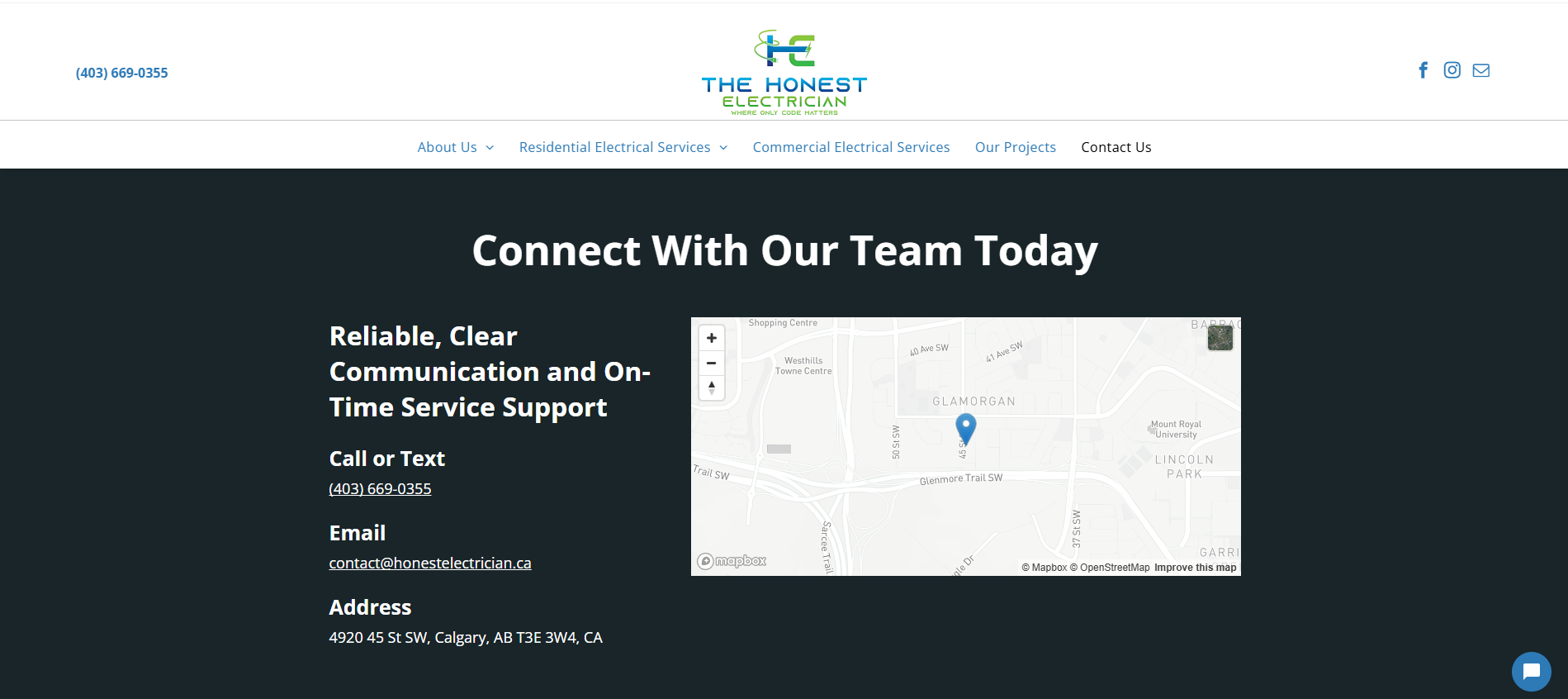 The Honest Electrician Inc. in Calgary