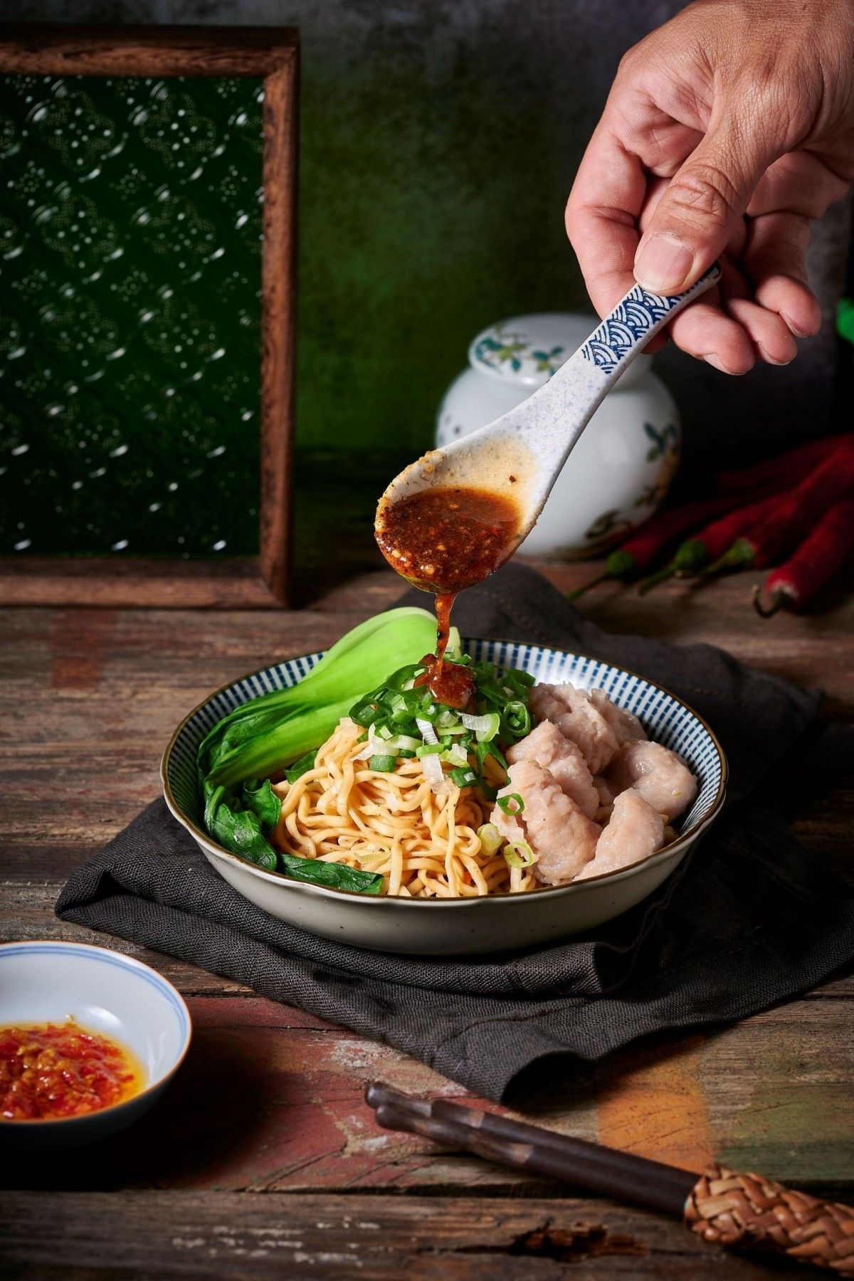 魚冊魚餃乾拌麵優惠組( 4盒/袋)