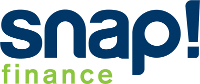 Snap! Finance logo in dark blue and green text on a white background | 106 St. Tire & Wheel