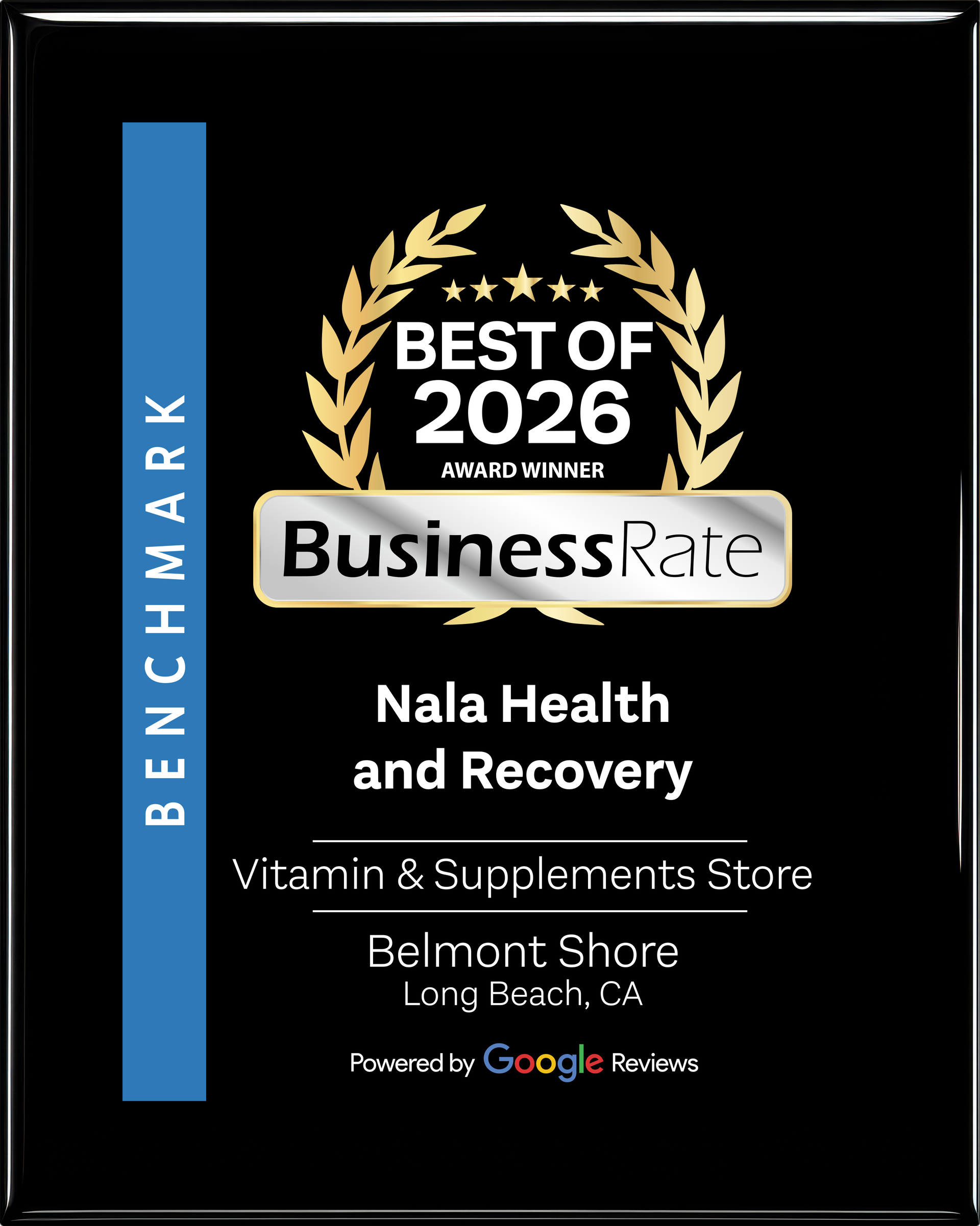 NALA Health + Recovery recognized as Best Vitamins and Supplements Business in Long Beach, Belmont Shore
