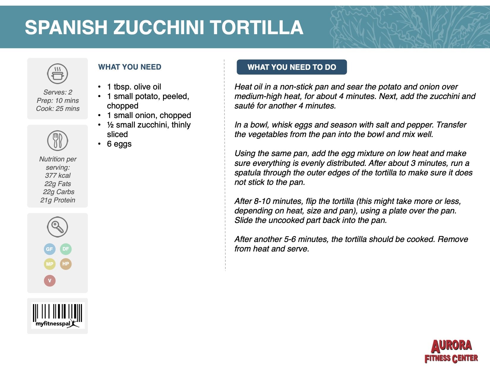Spanish Zucchini Tortilla