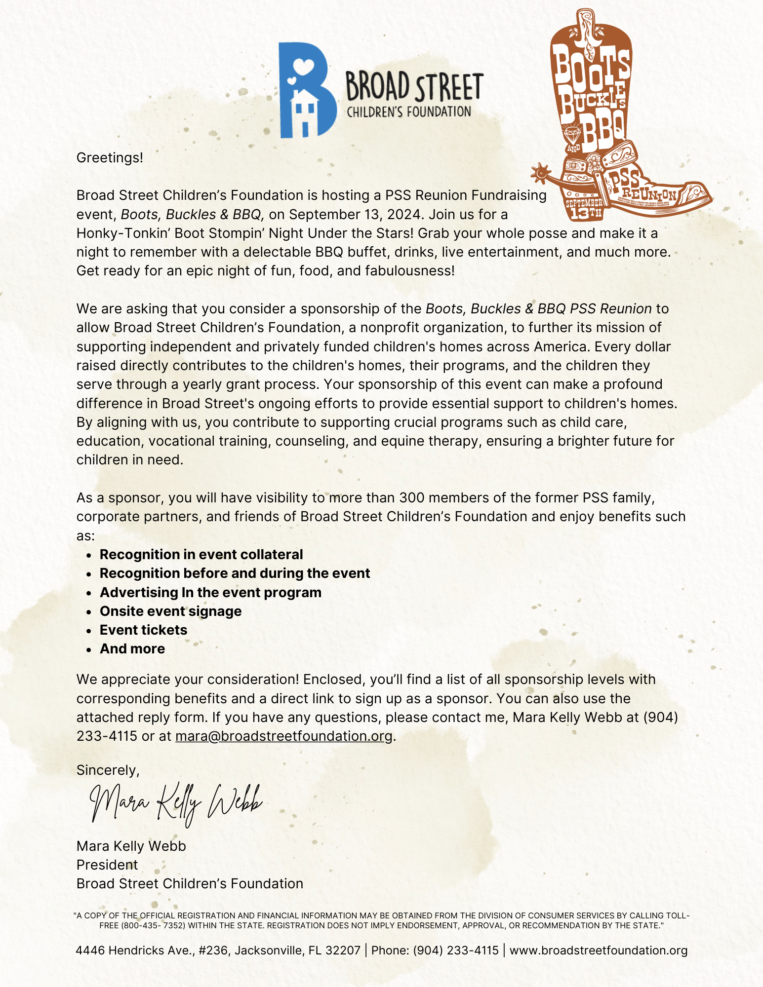 Event Sponsorship Letter
