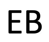 EB initials in a bold, black sans-serif font.
