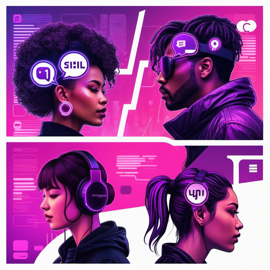 A man and a woman are wearing headphones and sunglasses.