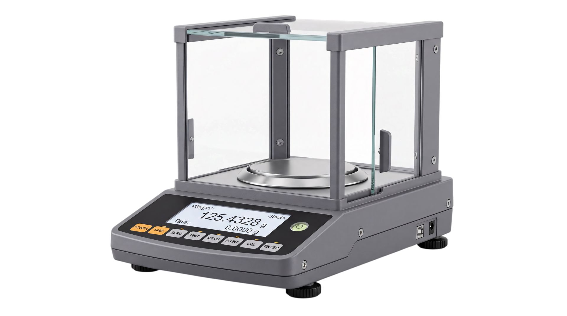 Technician performing accredited scale calibration on an industrial floor scale.