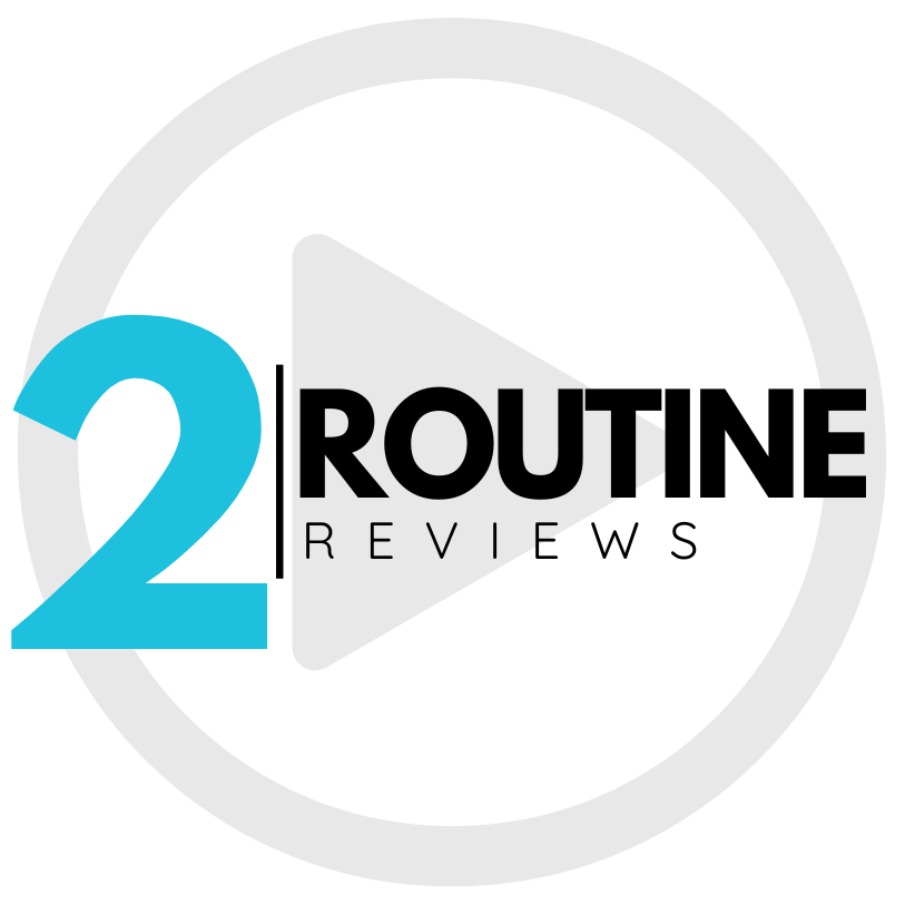 2 Routine Reviews logo with turquoise “2,” black “ROUTINE,” and gray “REVIEWS” inside a light gray circle