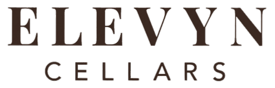 ELEVYN CELLARS logo in dark brown serif letters on a white background