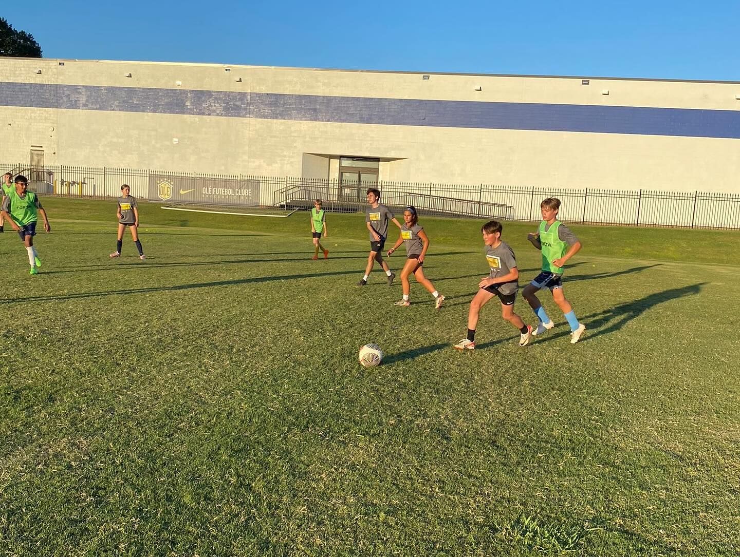 Olé FC children practicing