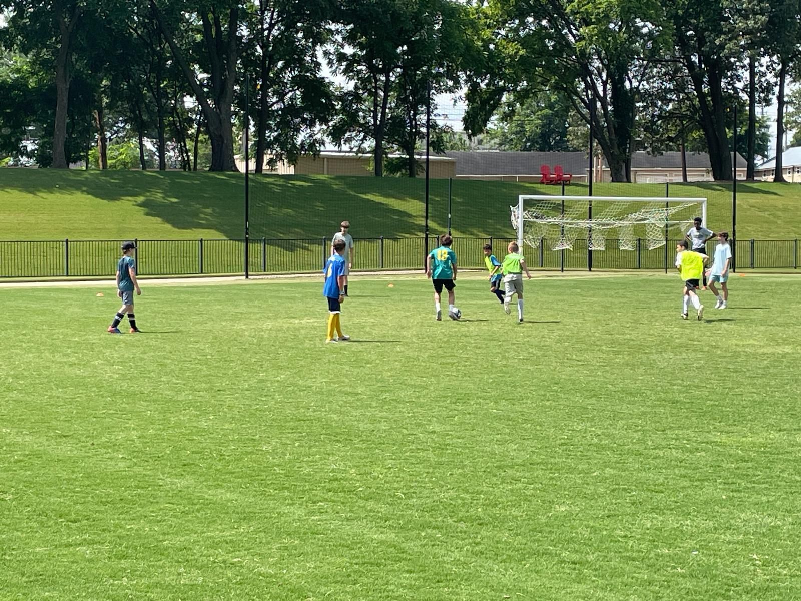 Olé FC players practicing