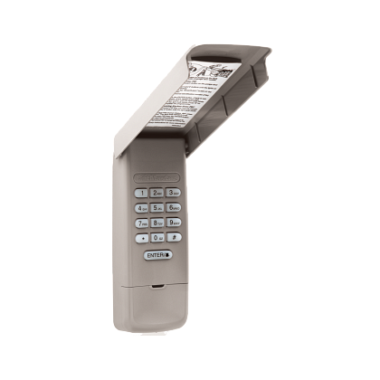 A close up of a keypad on a white background