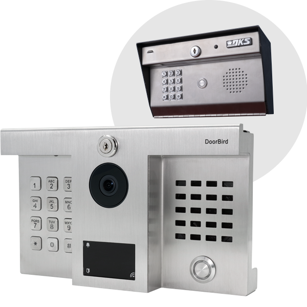 A doorbell with the word doorbird on it