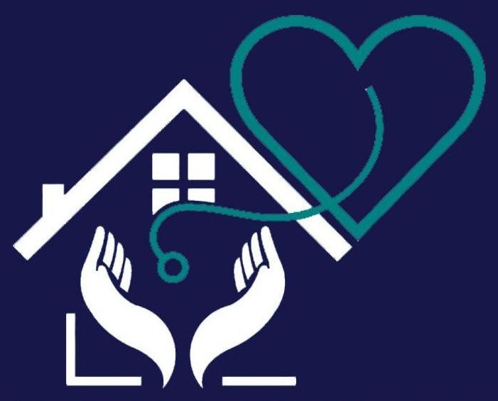A house with two hands holding it and a heart behind it