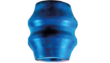 Amortiguador de goma azul.