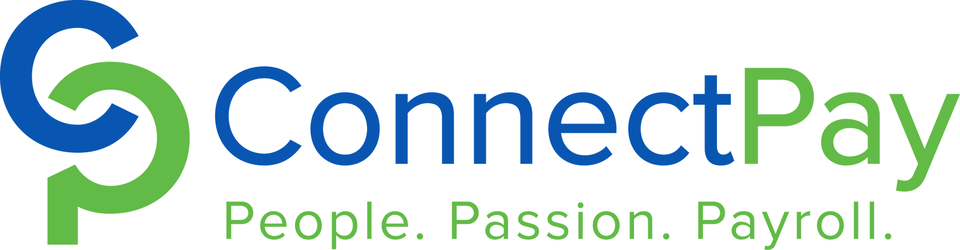 A logo for ConnectPay with blue and green text