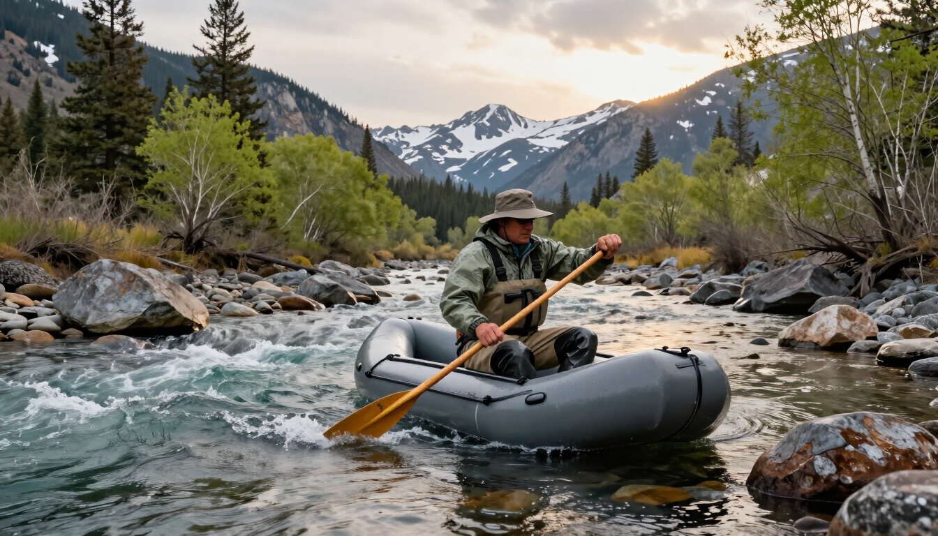 Angler in Pocket Water
