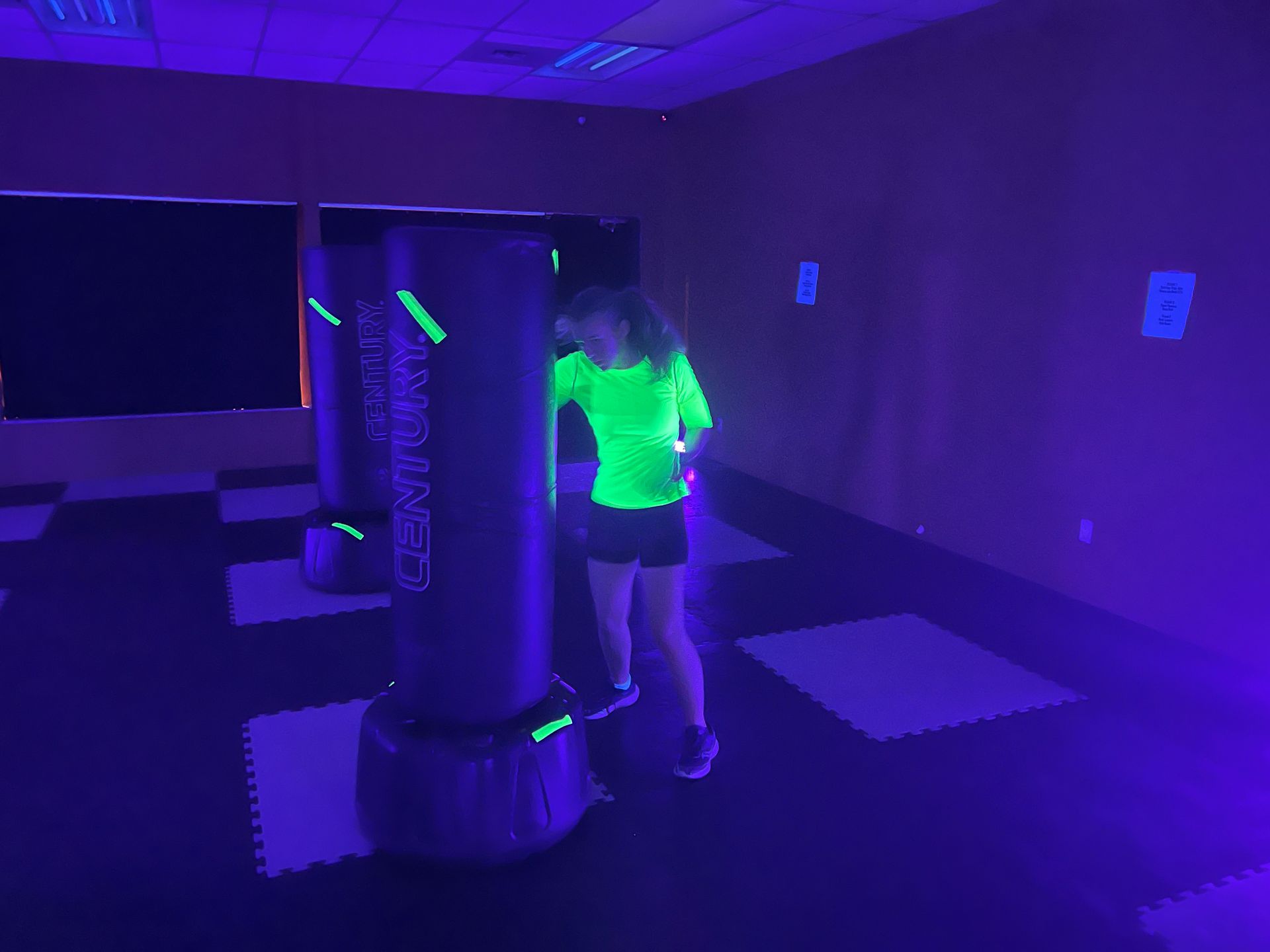 ELMA member punching a heavy bag