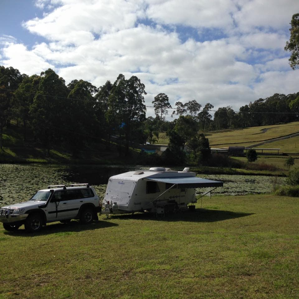 Trailer Park Near the Pond — The Big Buzz Fun Park in Rainbow Flat, NSW