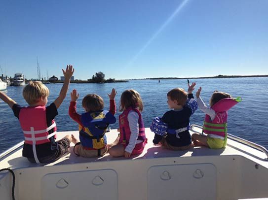Kids in boat Kids in boat