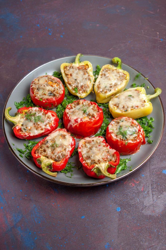 Gevulde paprika met gehakt