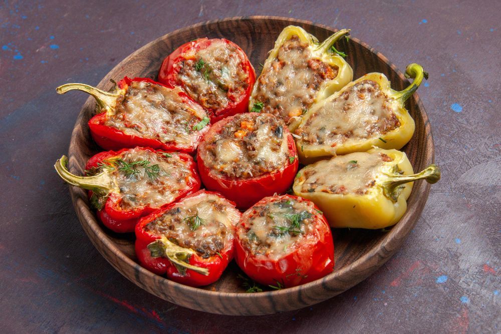 Gevulde Paprika met Gehakt