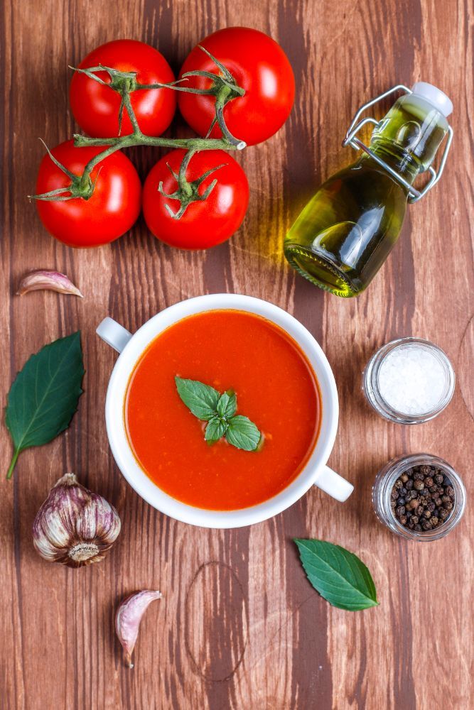 Snelle romige tomatensoep