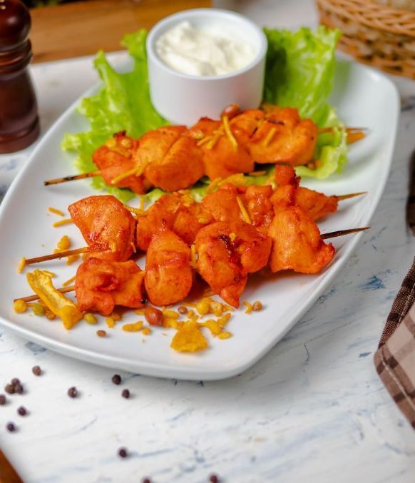 Honey Buffalo Kipspiesjes