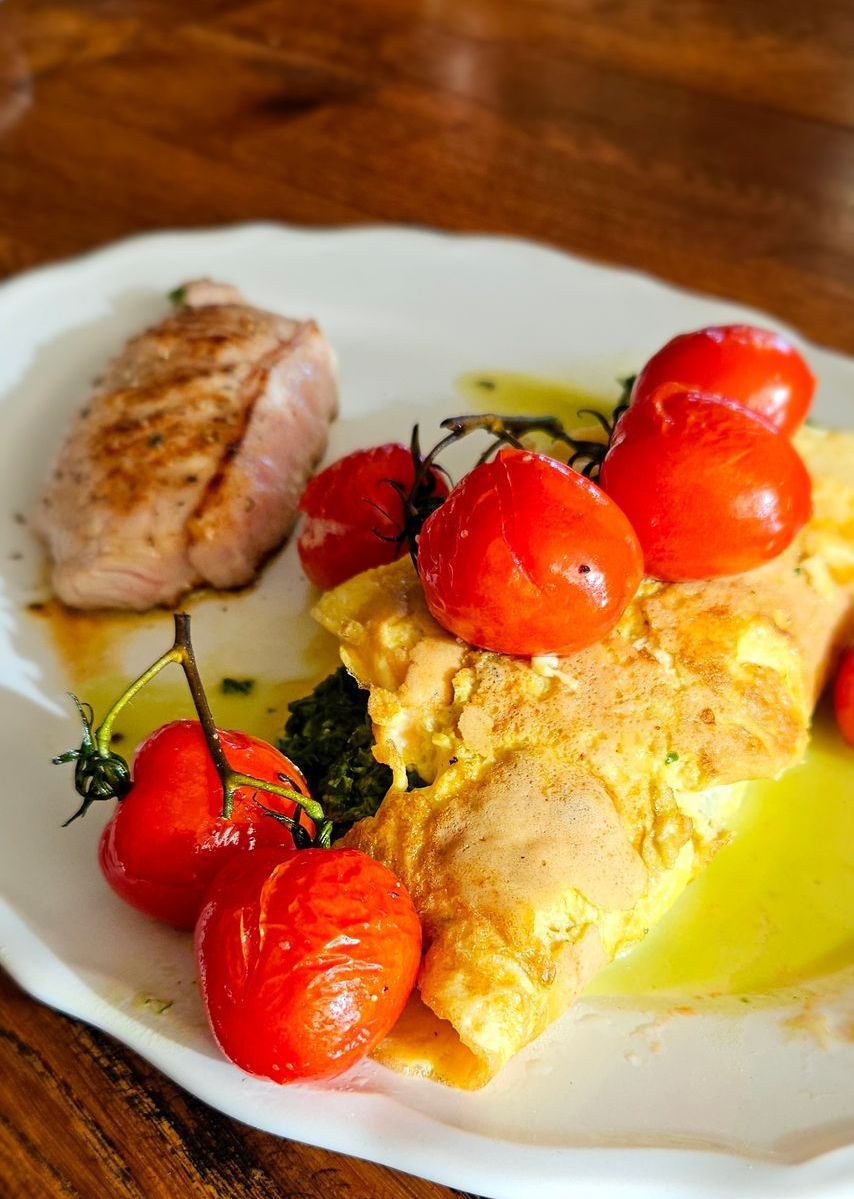 Romige Spinazie Omelet