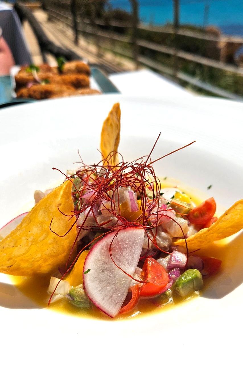 Ceviche van zeebaars en mango