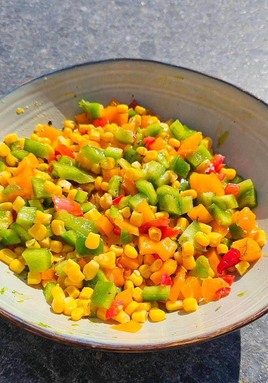 Salsa van mais en paprika