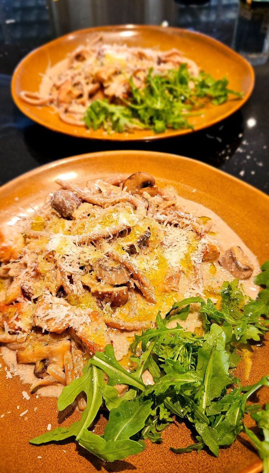 Pici met Truffel, Paddenstoelen en Kip