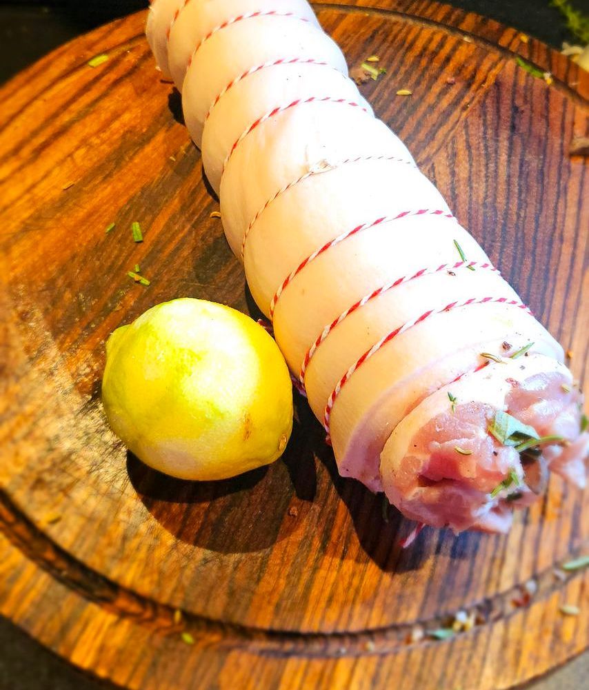 Porchetta van de BBQ