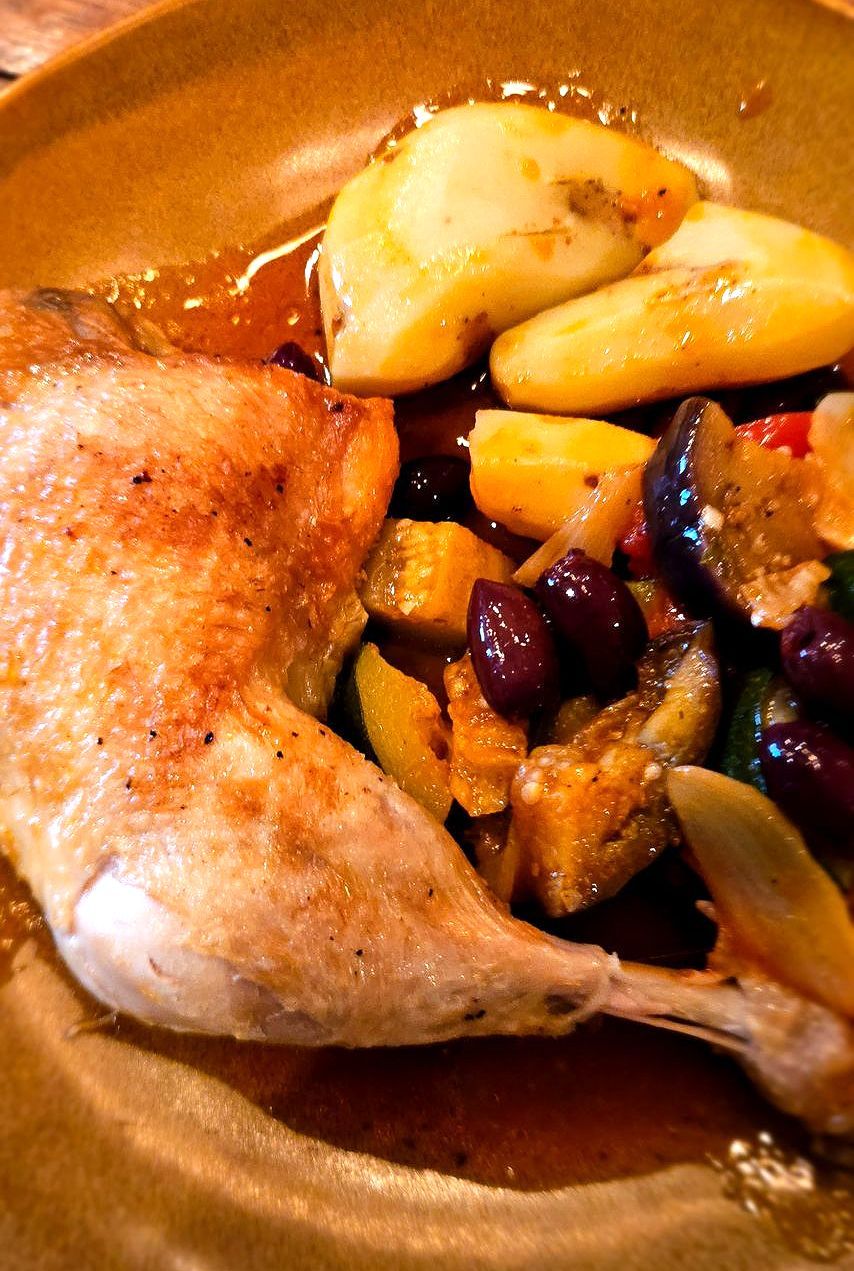 Marokkaanse kip en groenten tajine