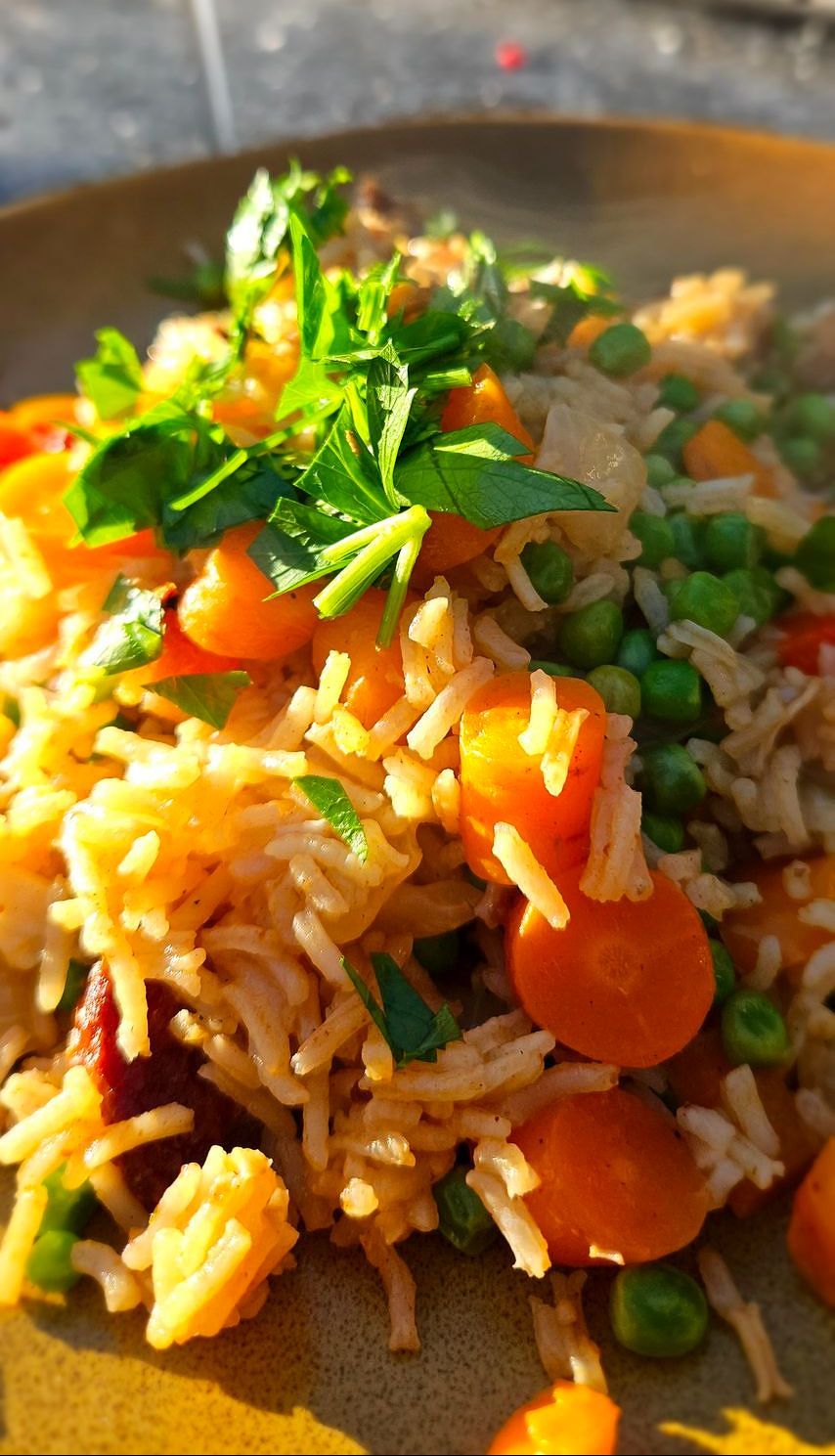 Kip Chorizo en Rijst Eenpansgerecht