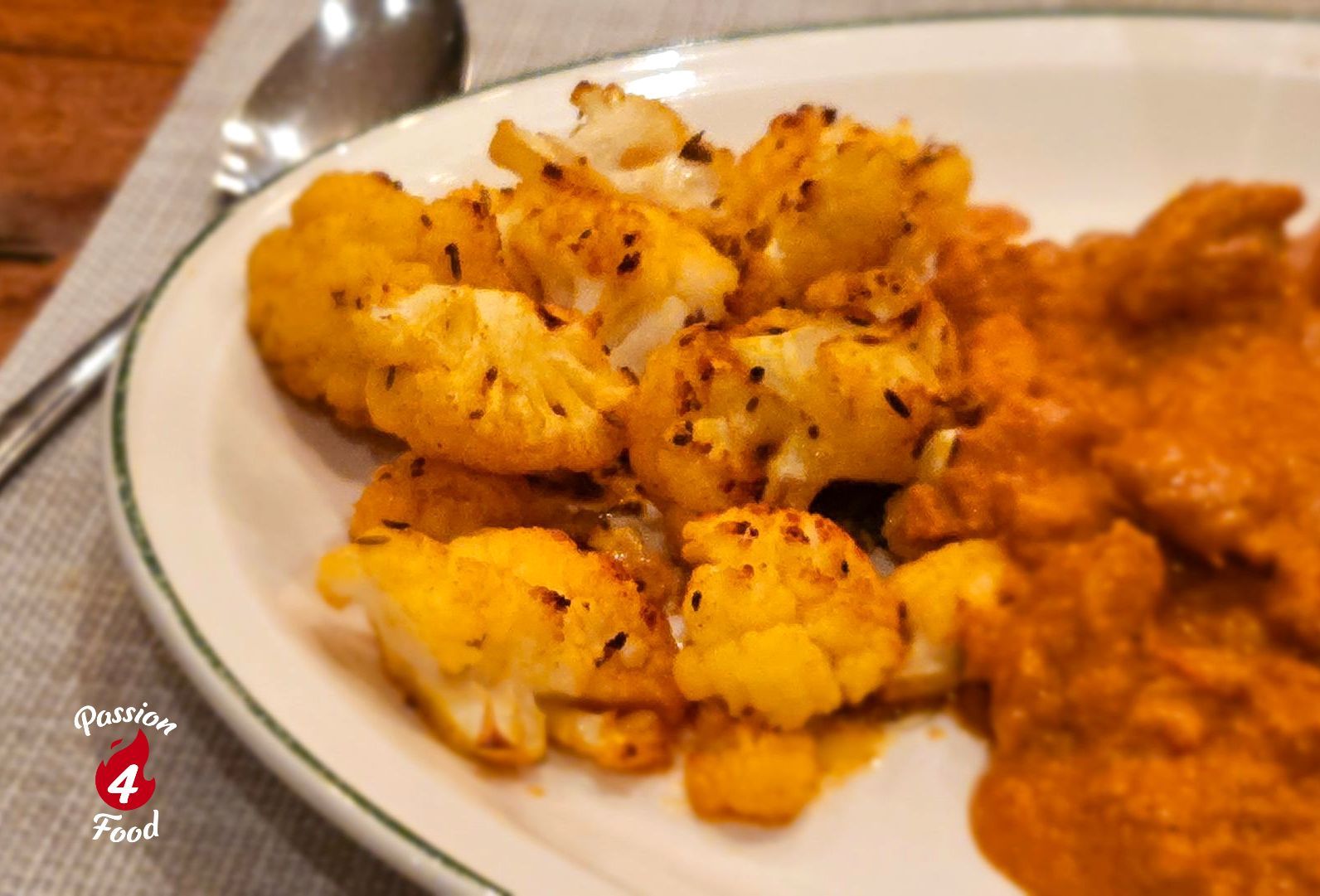 Geroosterde bloemkool met komijn en koriander + Butter chicken
