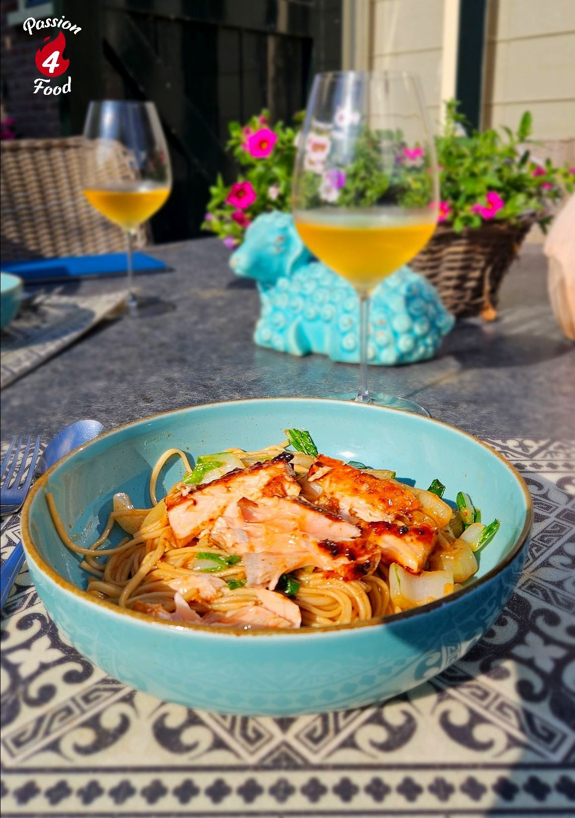 Miso Zalm met Udon Noodles