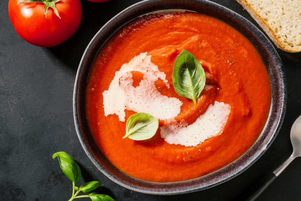 Snelle romige tomatensoep
