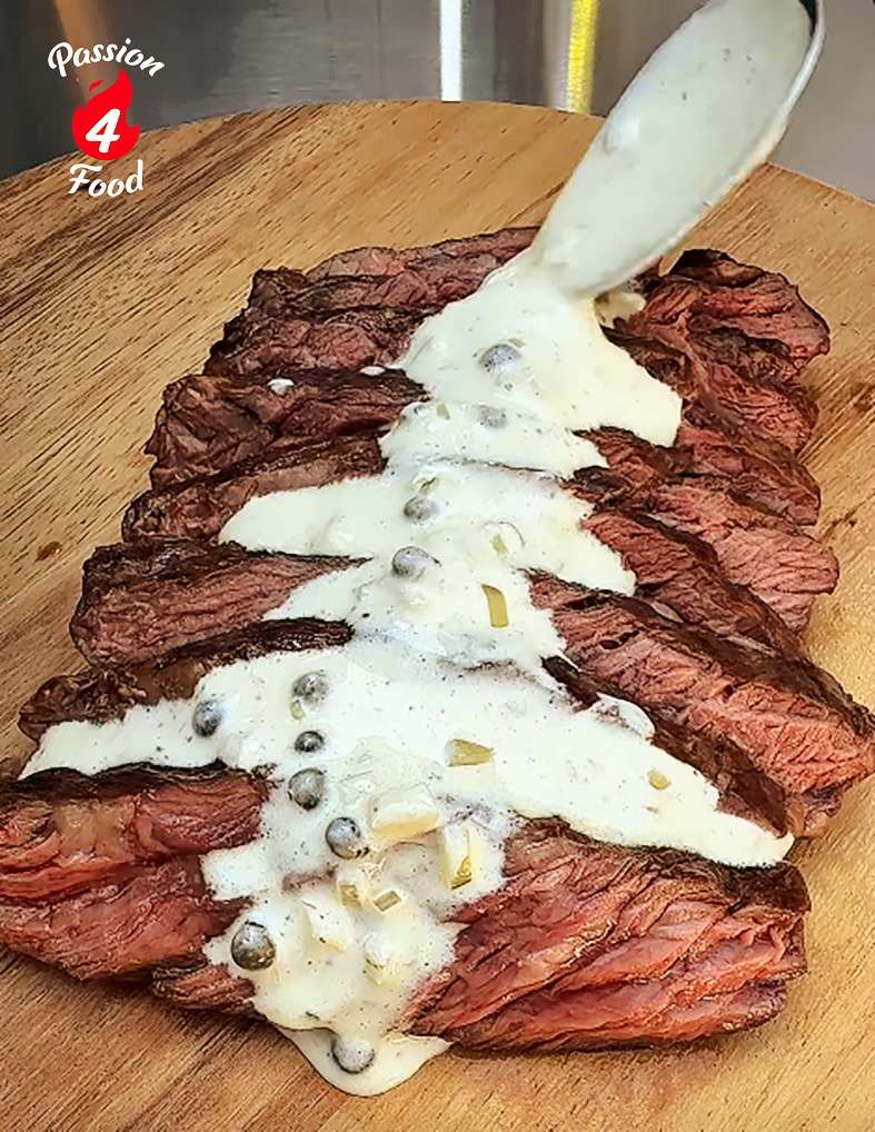 Bavette met Peperroomsaus