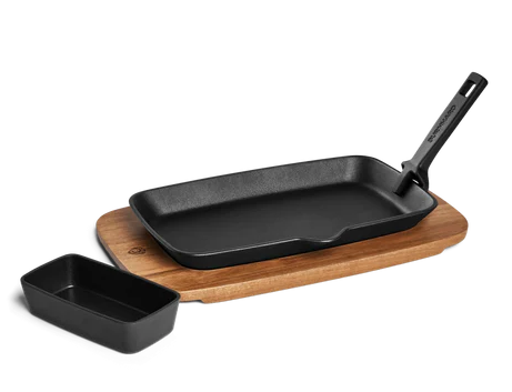 Gietijzeren fajita pan Gietijzeren fajita pan