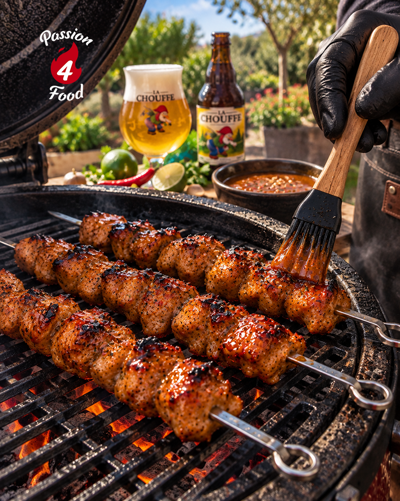 Go nuts ginger chicken skewer