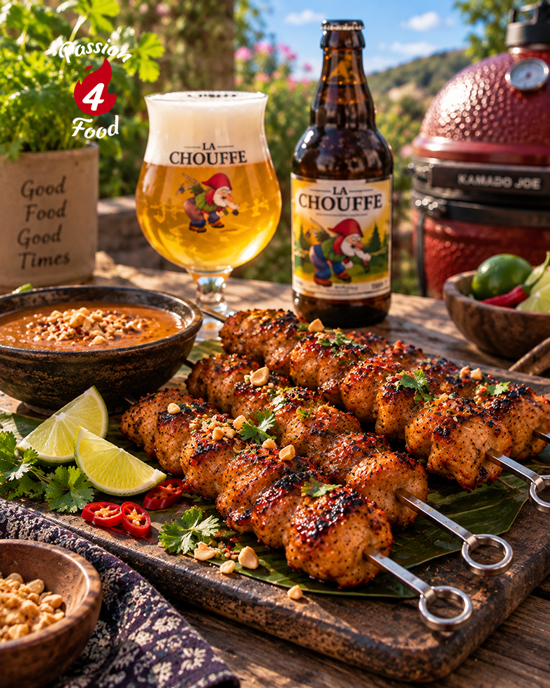 Go nuts ginger chicken skewer