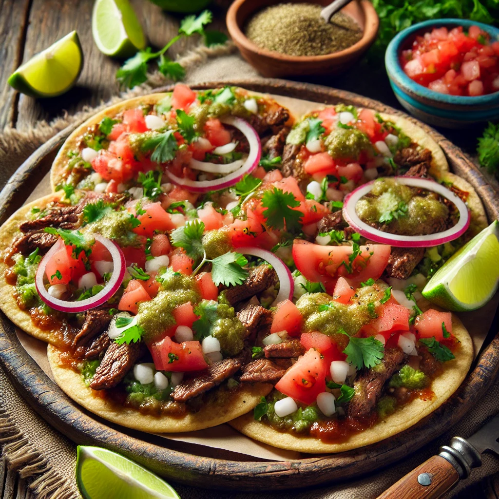Huaraches met Carne Asada