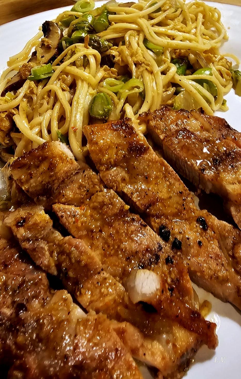 Roasted Ko-Rican Pork Chops