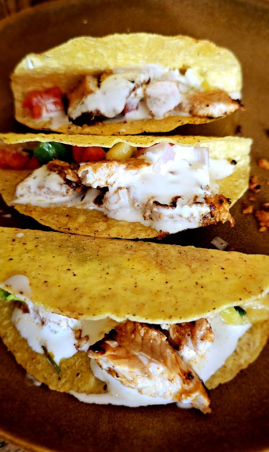 Vistaco's met mangosalsa en crema mexicana