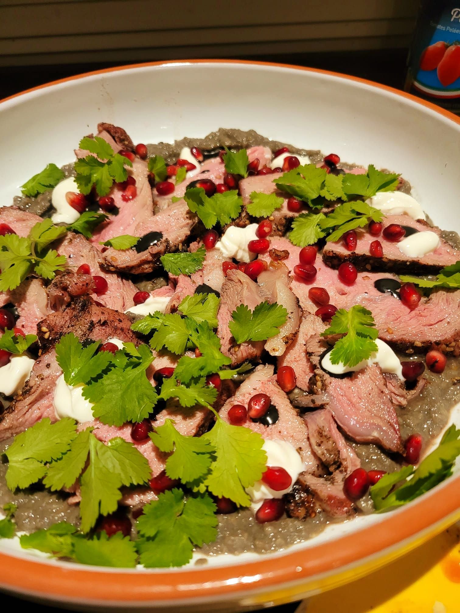 Ribeye, geroosterd met Moorse smaken