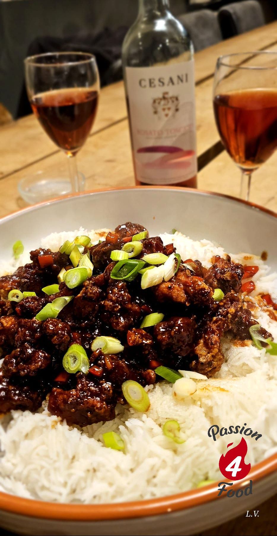 Manchurian Chicken with Cesani Rosado Toscano Manchurian Chicken with Cesani Rosado Toscano