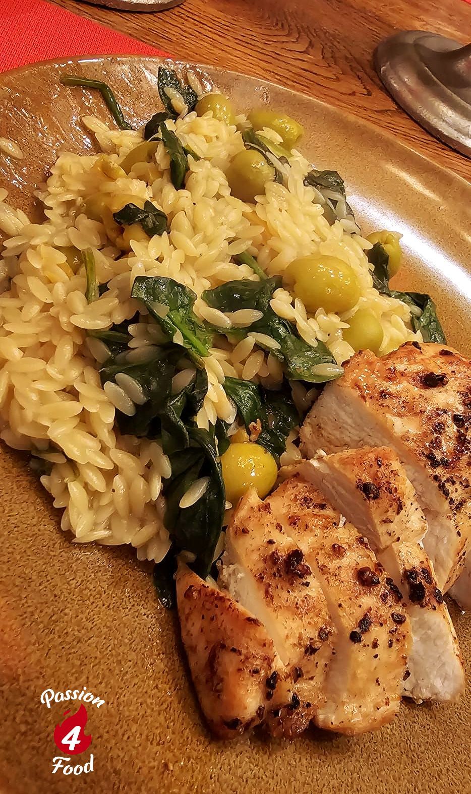 Orzo met Kip en Citroen