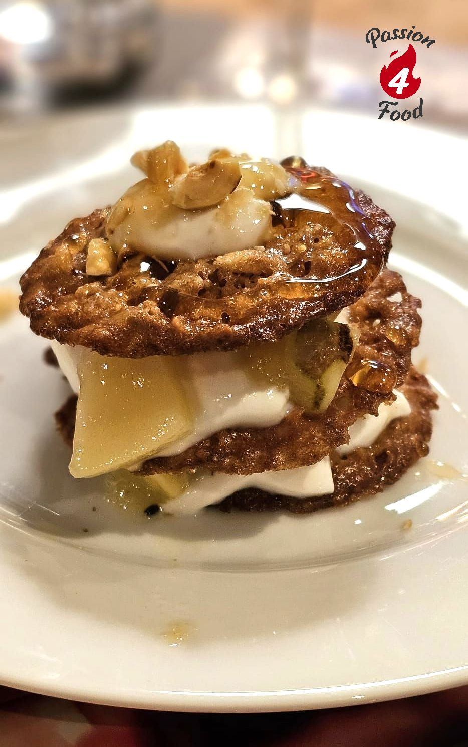 Millefeuille met kwark en kiwi