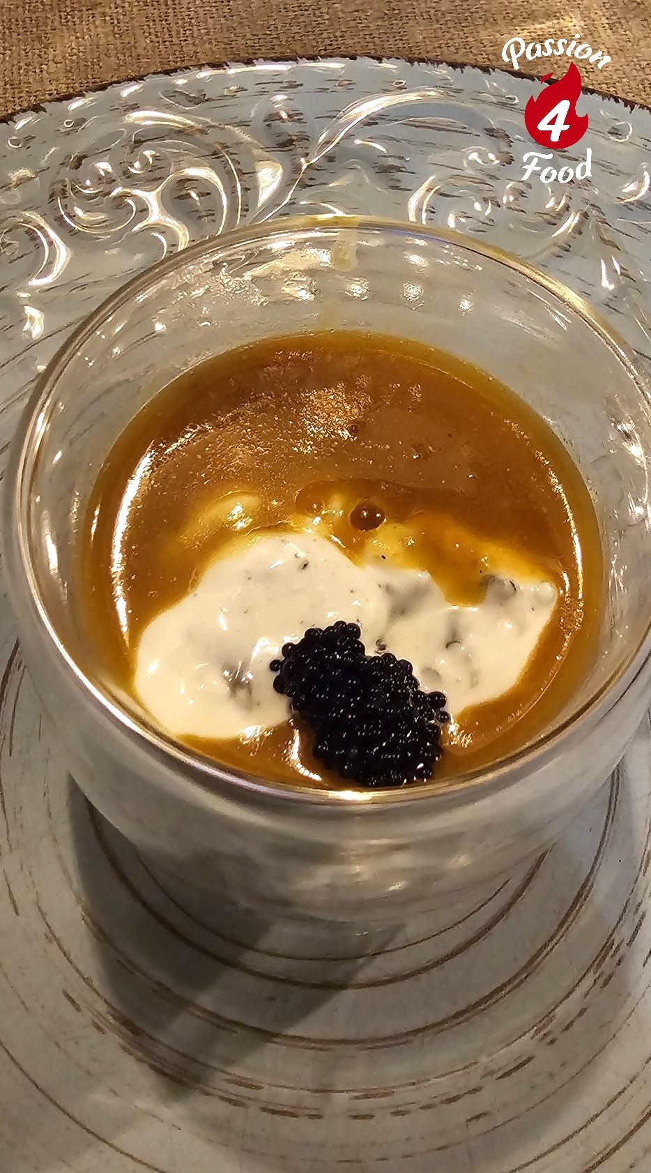 Bisque met tartaarcreme van gamba's Bisque met tartaarcreme van gamba's