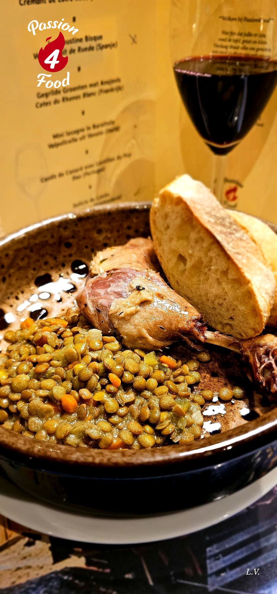 Confit de Canard avec Lentilles du Puy du BBQ