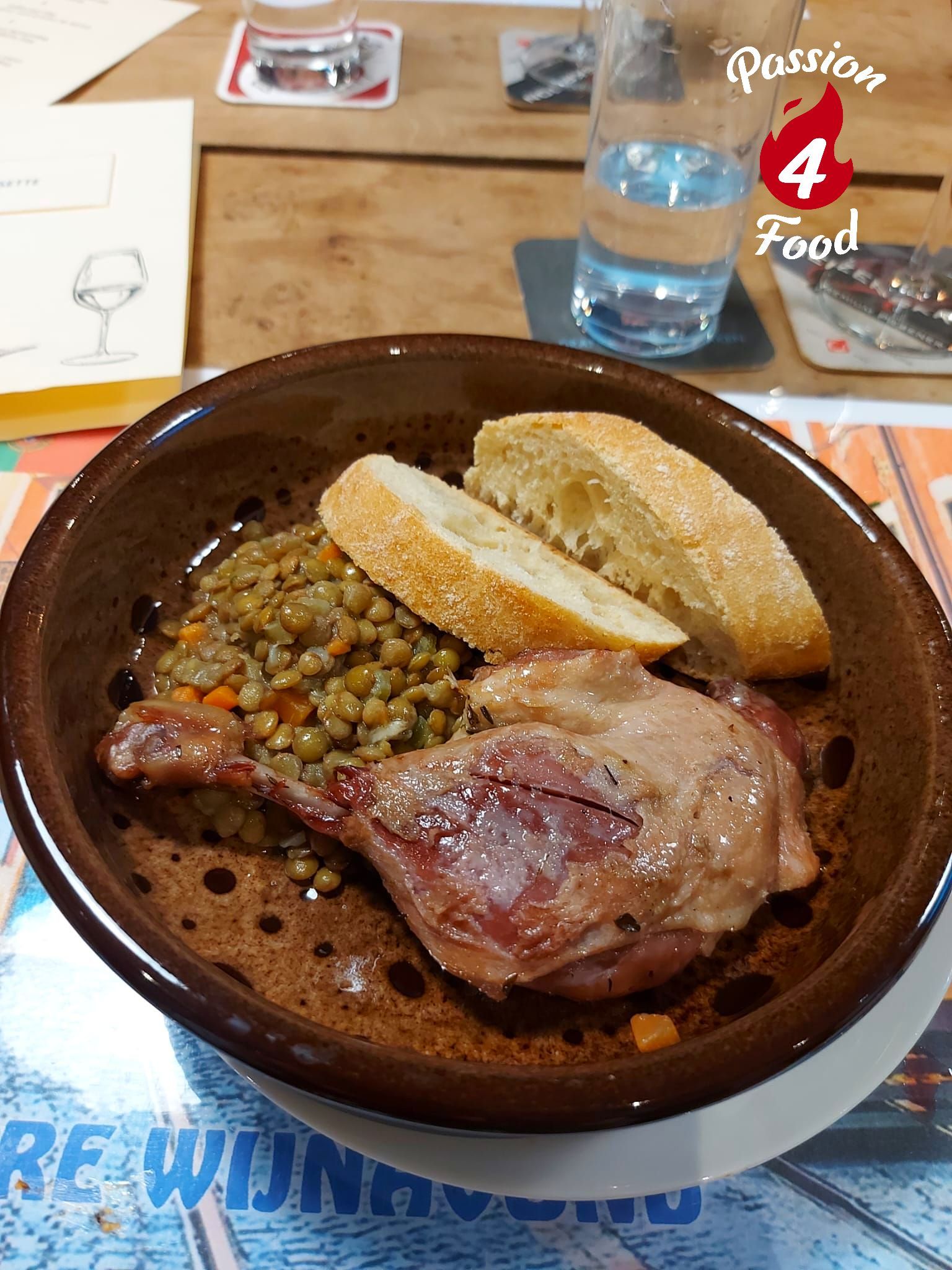 Confit de Canard avec Lentilles du Puy du BBQ